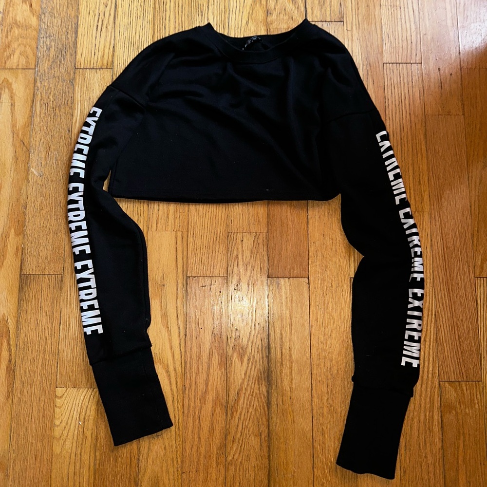 Extreme Black Cropped Top